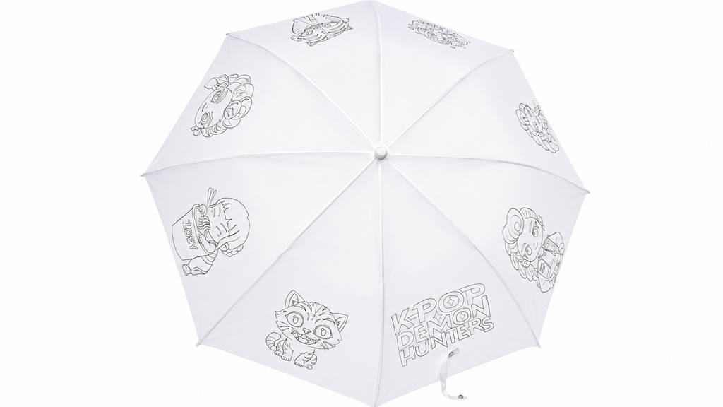 KPOP Umbrella DIY - completed example with anime characters