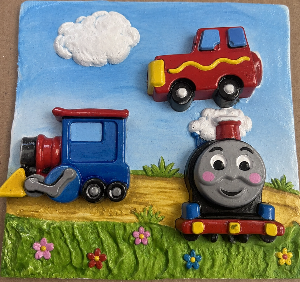 Paint Your Transport Plaster Kit on Canvas | DIY Return Gift for Kids