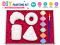 DIY Bakery Painting Kit | 4 Figurines | Croissant, Donut, JAM Jar & Pizza |FRIDGE MAGNETS