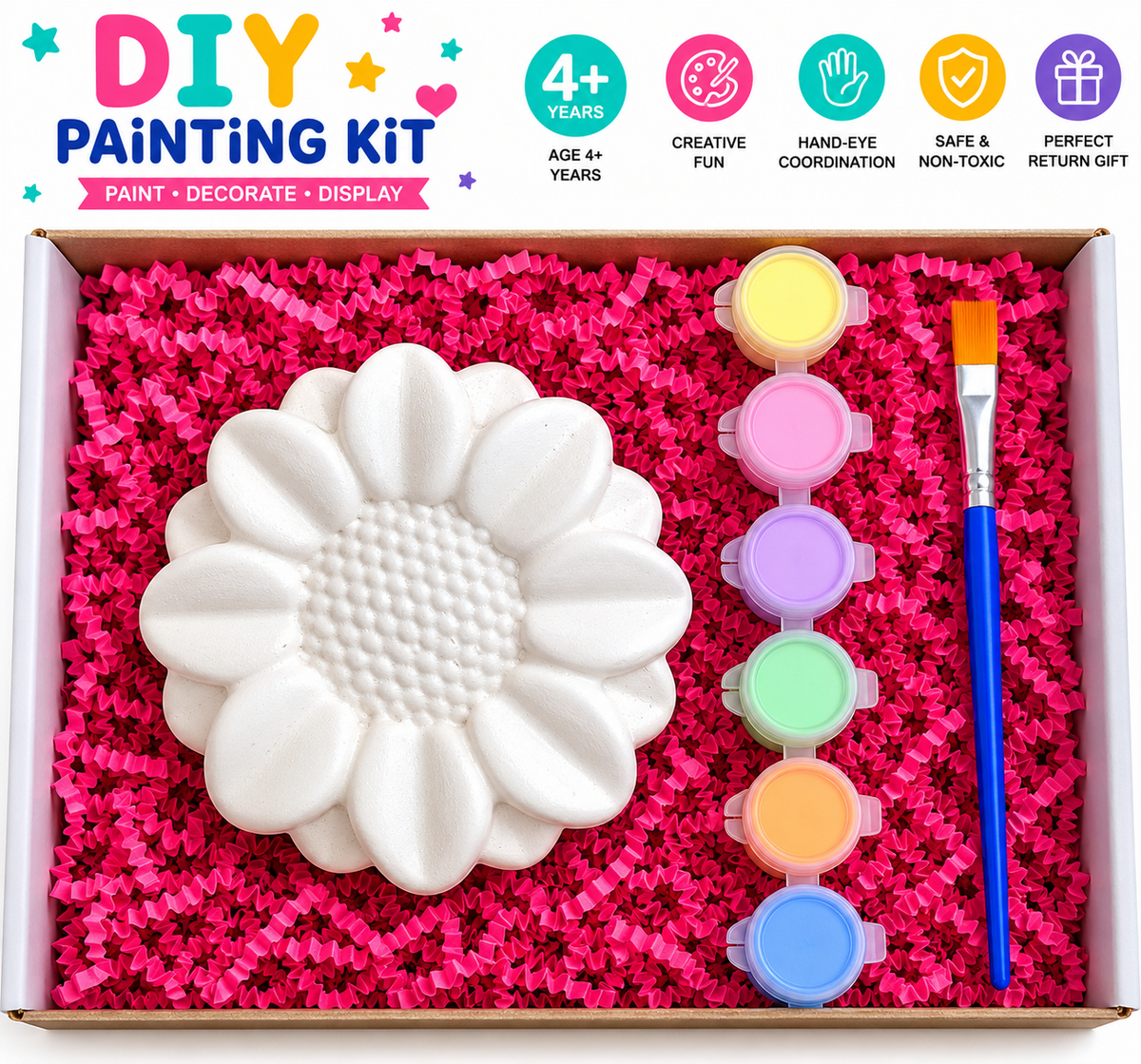 DIY Plaster Fridge Magnet – Paint Your Own Figure | Return Gift
