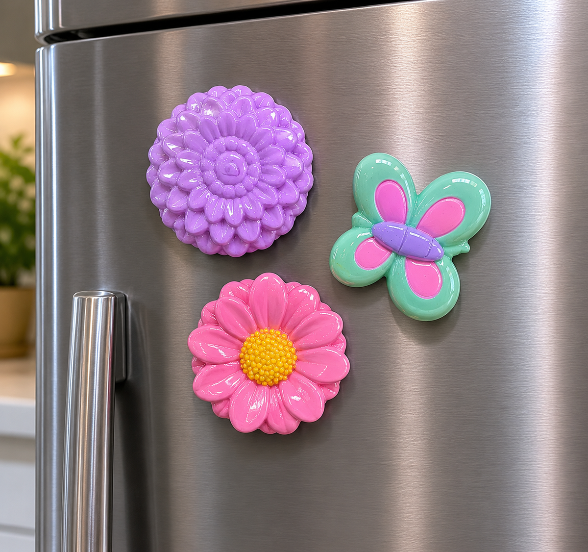 DIY Painting Kit – Butterfly & Flower Plaster Figures | FRIDGE MAGNETS