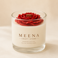 Rose Soy Wax Scented Candle – Handmade with Love | Meena Craft Store