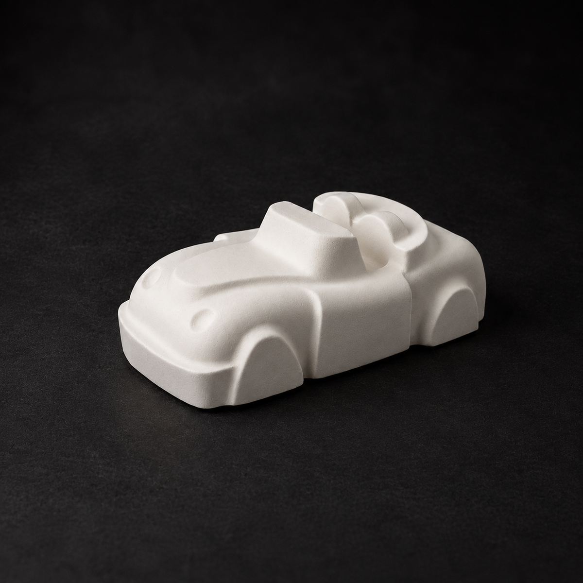 DIY Plaster 3d open roof Car Figure
