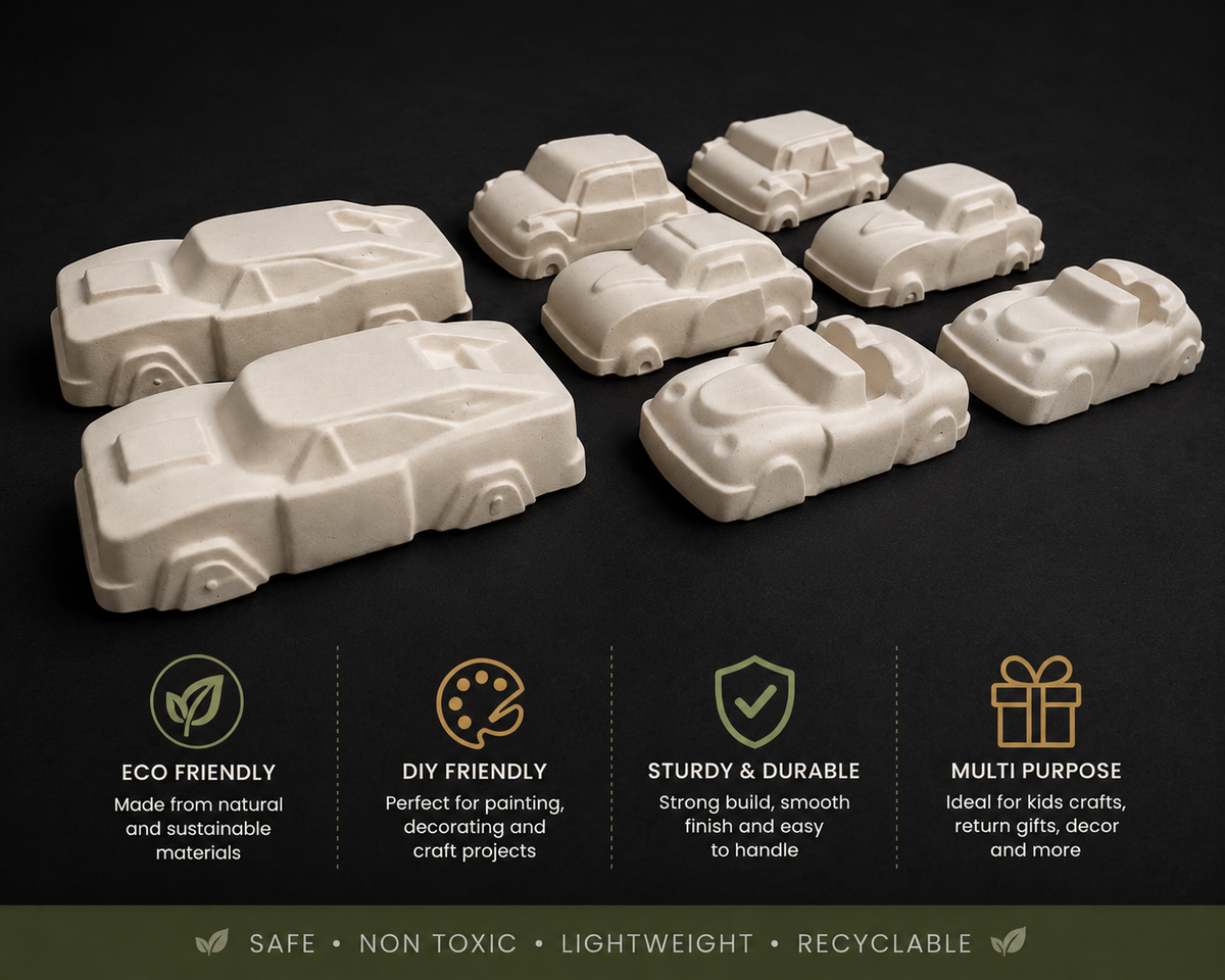 DIY Plaster 3D figure Cars (Any 2 ) with 10 acrylic colours
