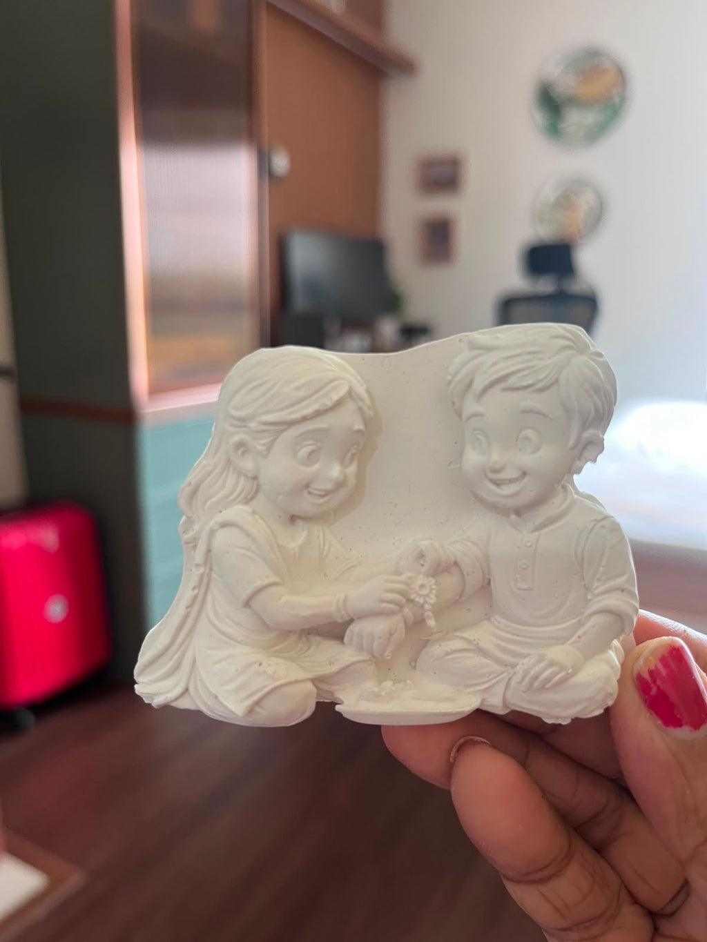 Rakhi Siblings DIY Fridge Magnet - front view