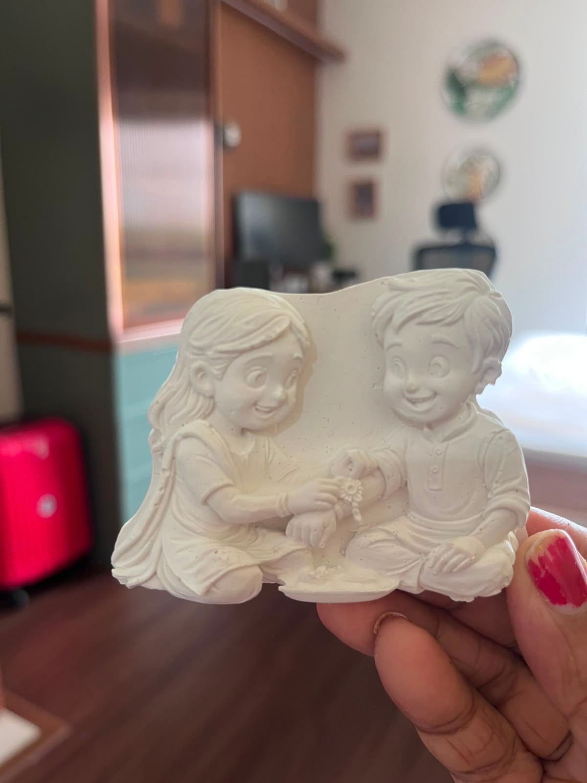 Rakhi Siblings DIY Fridge Magnet - front view