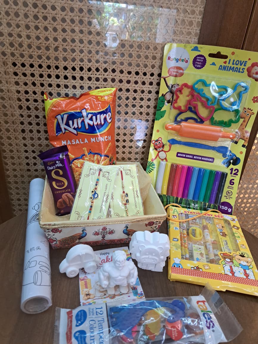 Rakhi Gift Hamper for Boys - All Items Flatlay