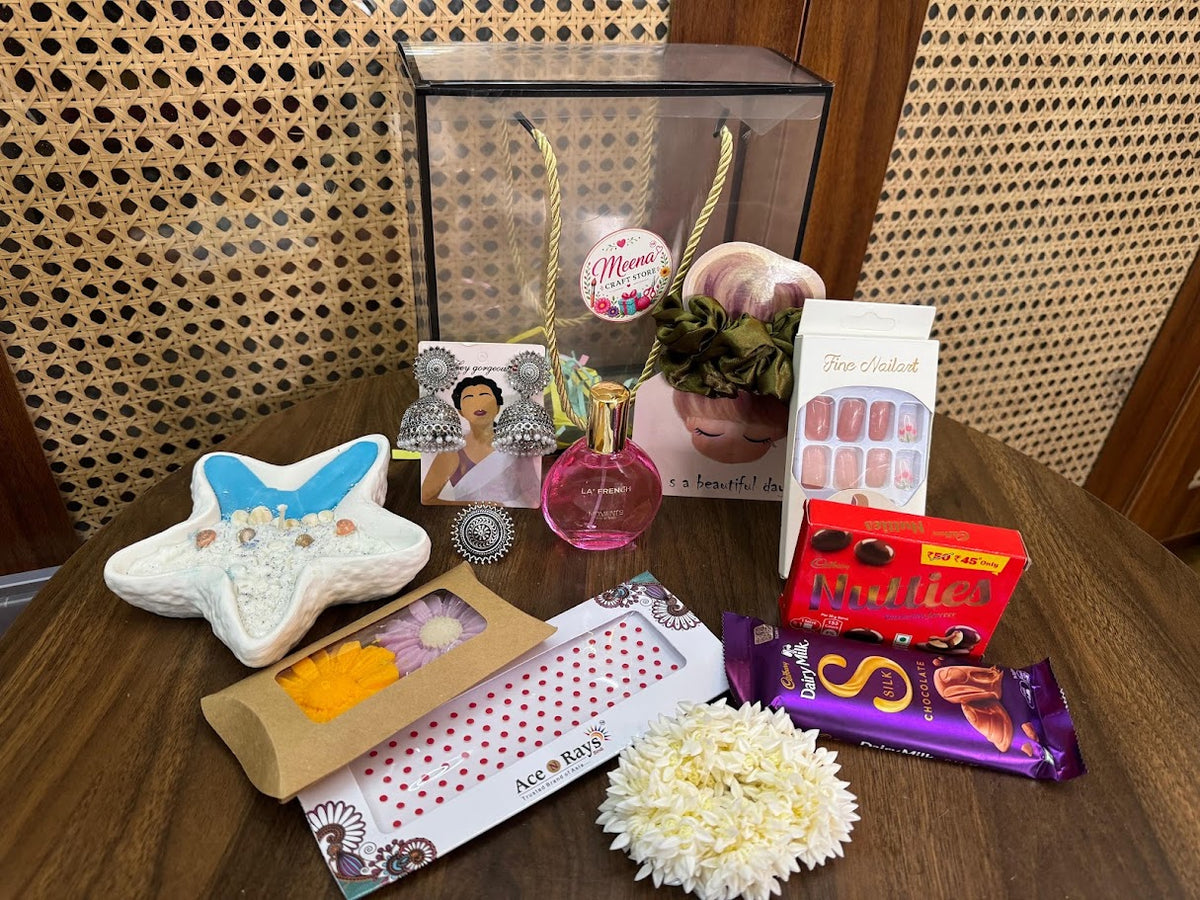 Women's Luxury Gift Hamper - All 11 Items Flatlay