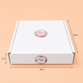Meena Craft Store 10x10x2 inch white gift box with name banner and thank you sticker