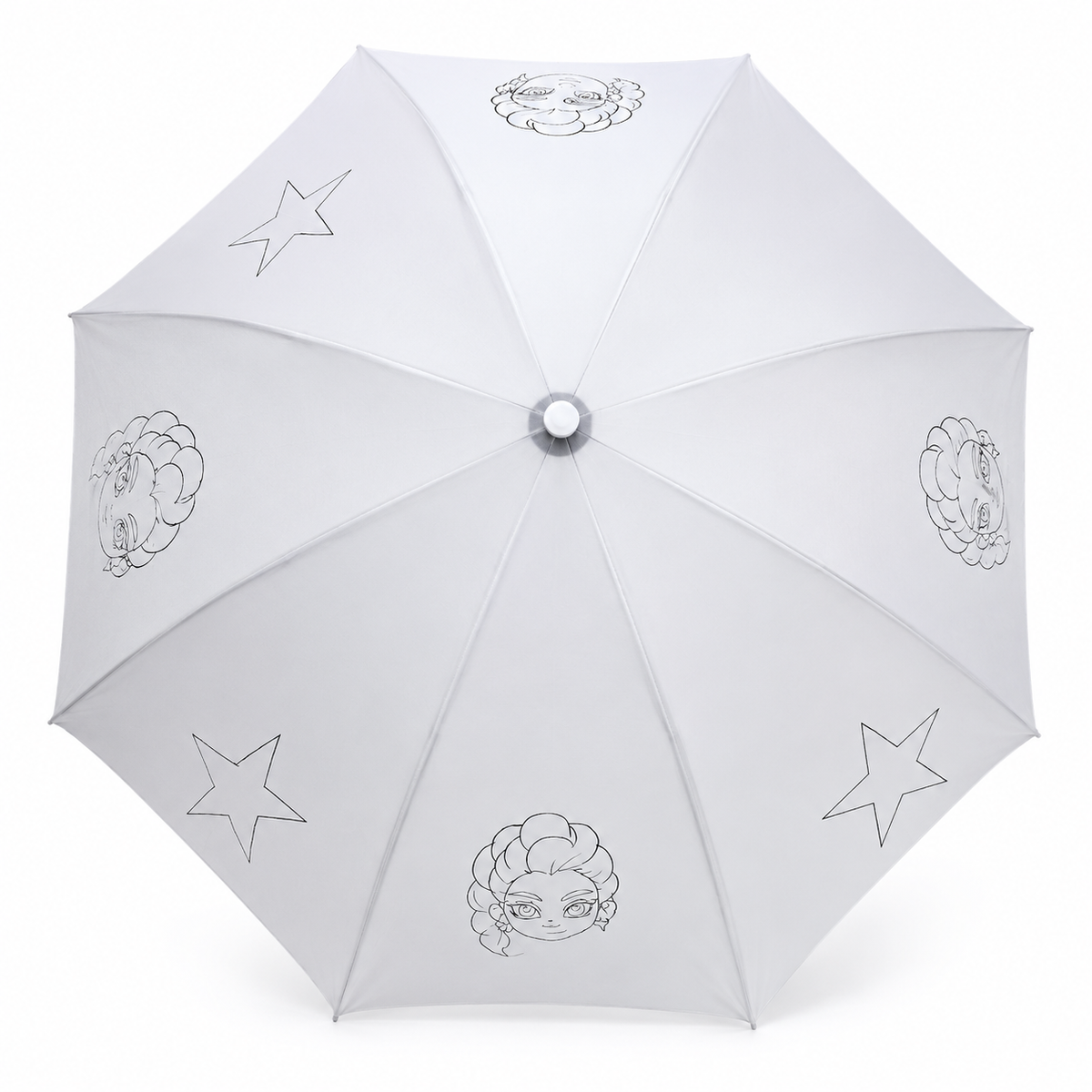 KPOP Umbrella DIY - K-Pop Demon Hunters design outline