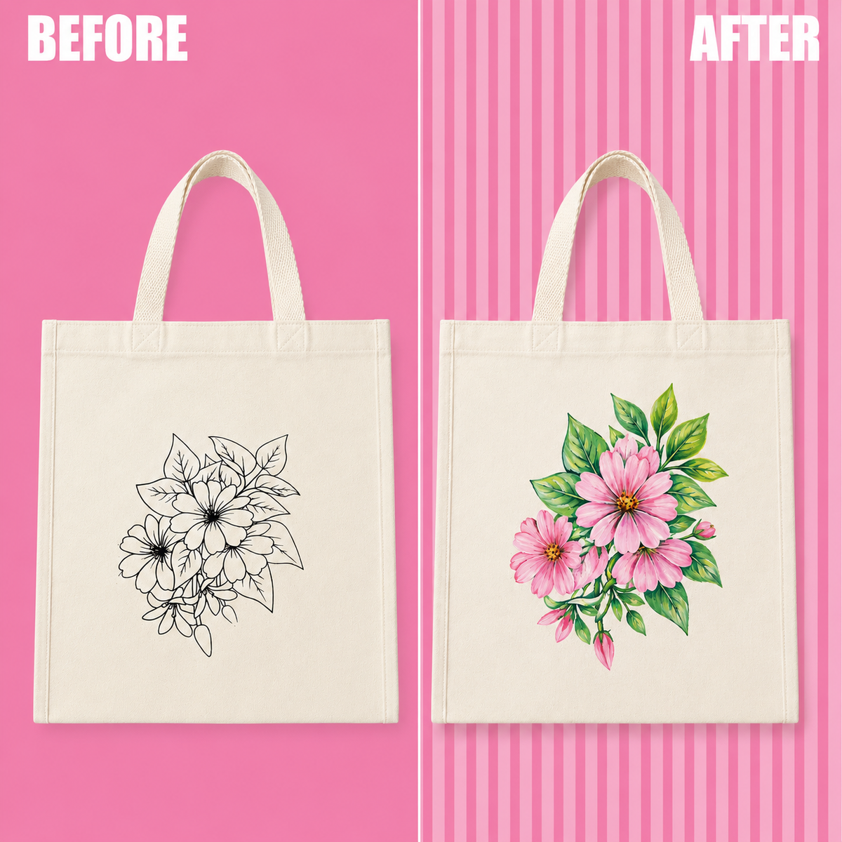 DIY Paint Your Own Tote Bag Kit