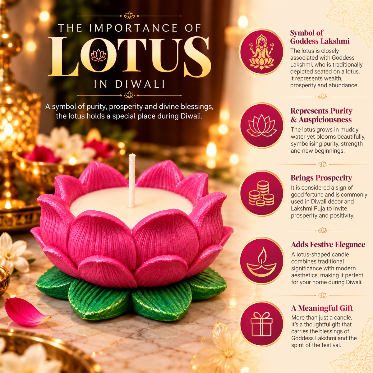 Pink Lotus Soy Wax Candle