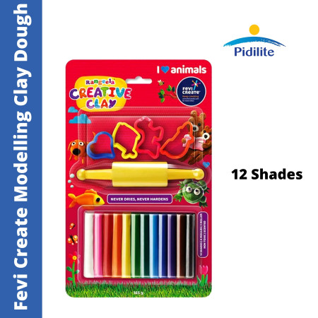 Fevi Create Rangeela Creative Clay Dough 12 shades by Pidilite