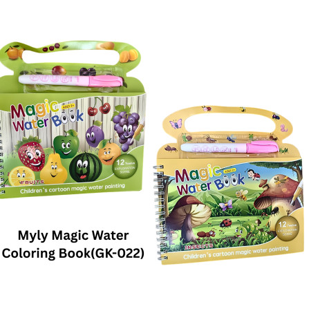 Myly Magic Water Coloring Book GK-022 - Fruits and Insects themes with water pen
