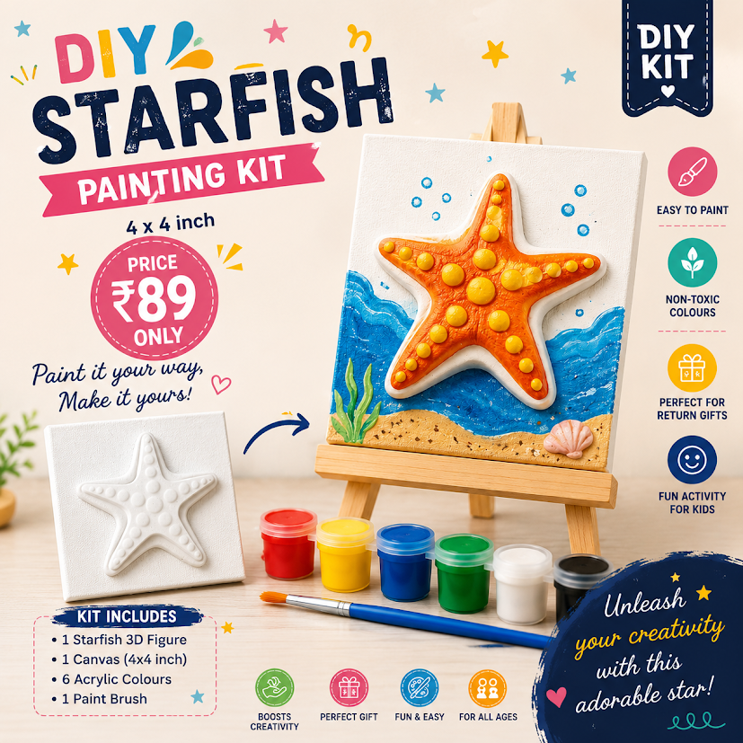 DIY Starfish Painting Kit 4x4 inch