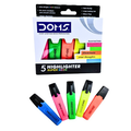 DOMS Super Neon Highlighter pack of 5 assorted colours with box