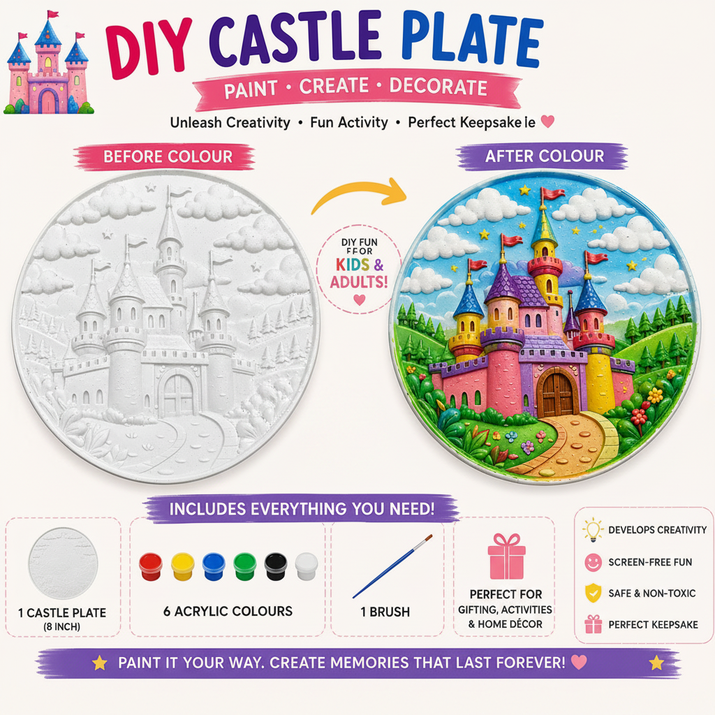 DIY Castle Plate - Paint. Create. Decorate.