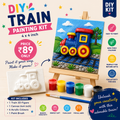 DIY Train Painting Kit 4x4 inch with 3D Train Figure