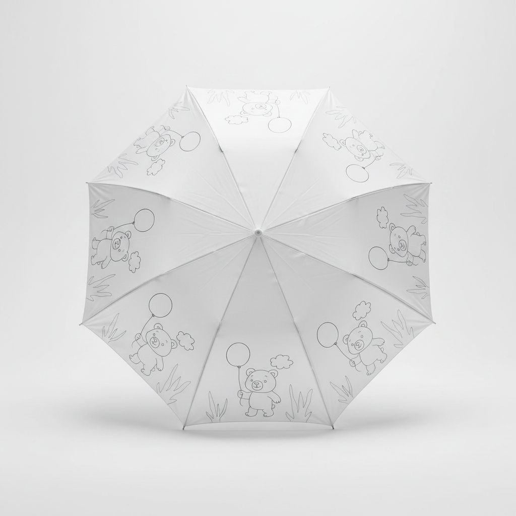 Teddy Bear DIY Umbrella Activity Kit - studio mockup