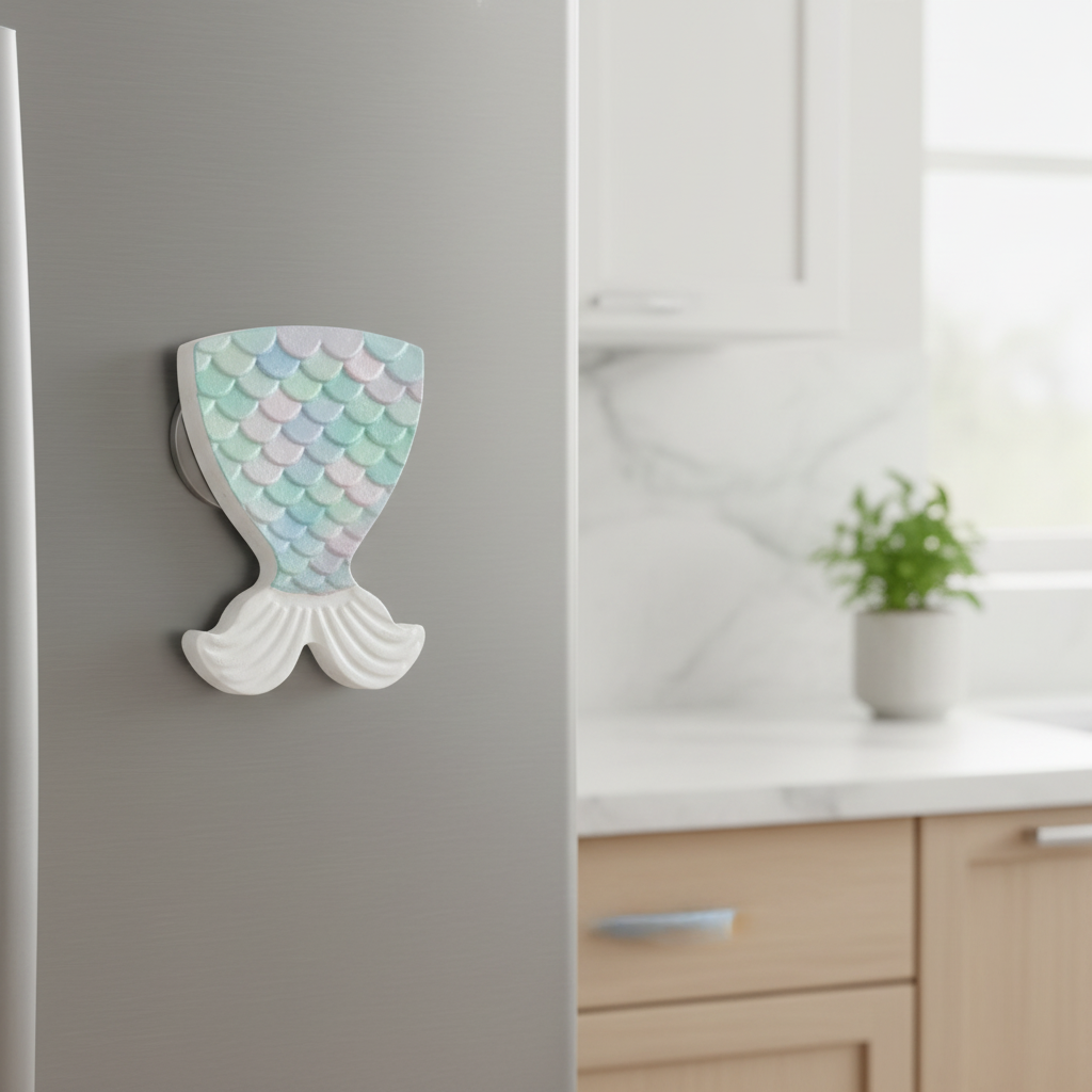 Mermaid Tail Plaster Figure – Fridge Lifestyle Mockup