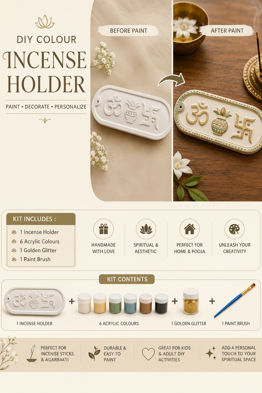 DIY Colour Incense Holder - Paint. Decorate. Personalize.