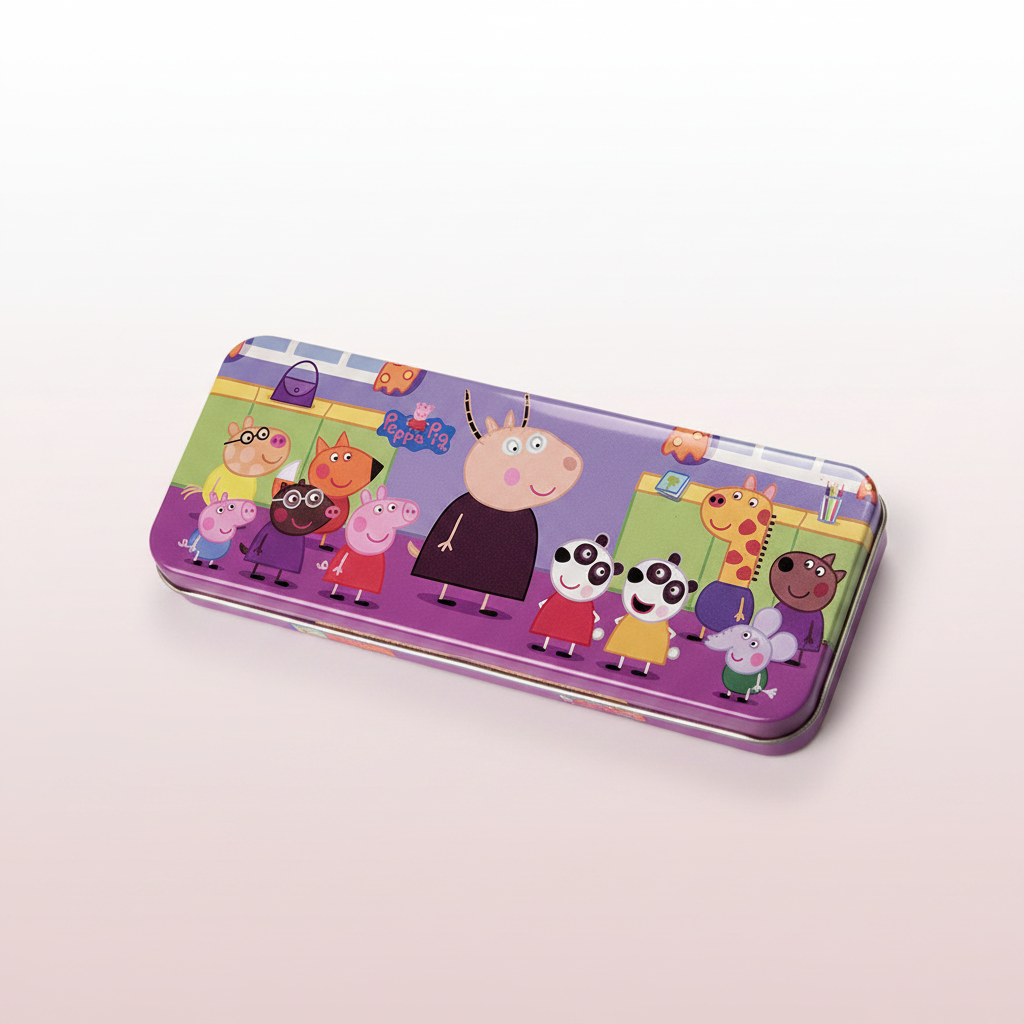 Peppa Pig Tin Geometry Box - front view