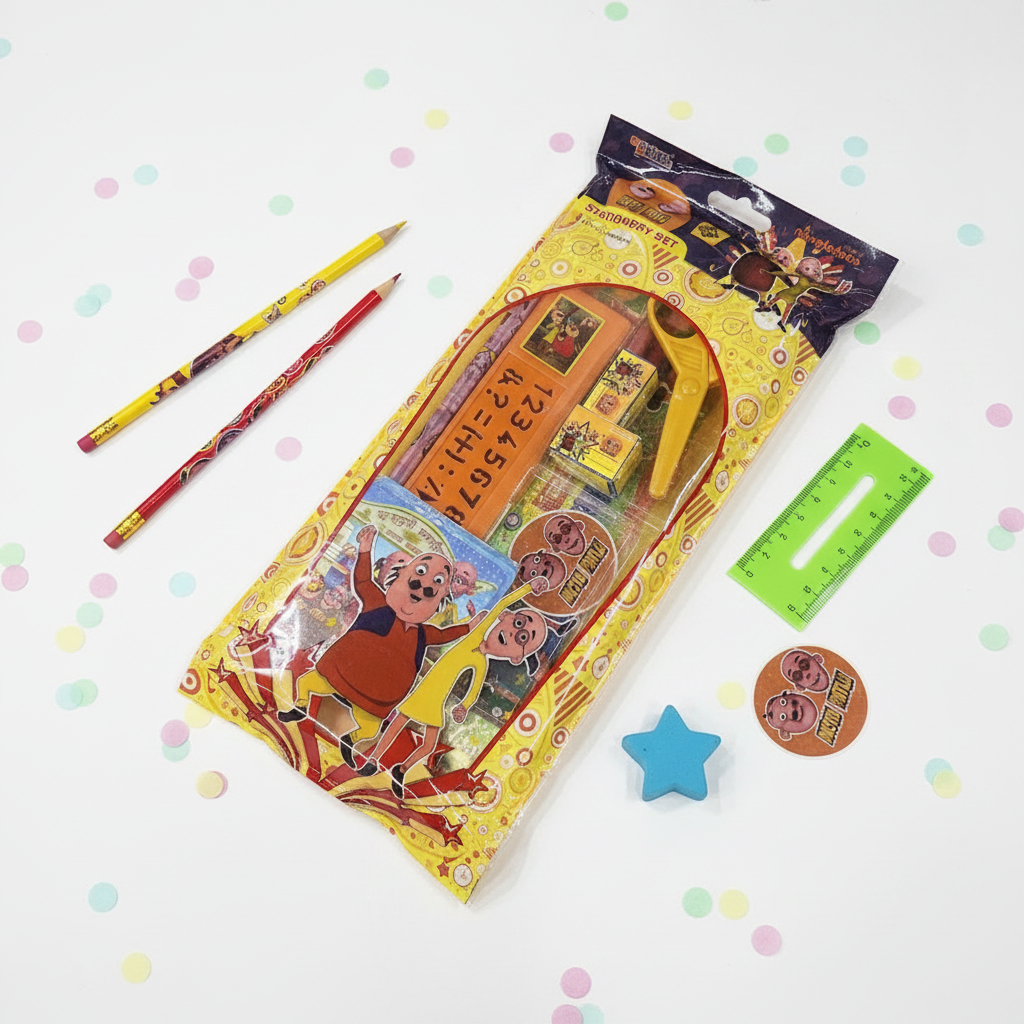 Motu Patlu Stationery Set - Front Beautified