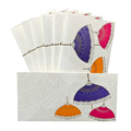 Jhumka Print Shagun Envelope Pack of 10 - purple pink orange design