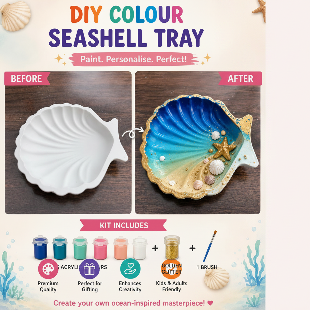 DIY Colour Seashell Tray - Paint. Personalise. Perfect!