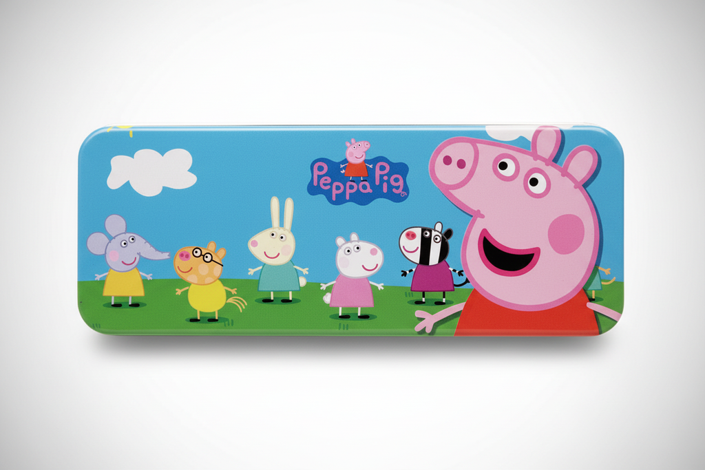 Peppa Pig Tin Geometry Box with colorful characters