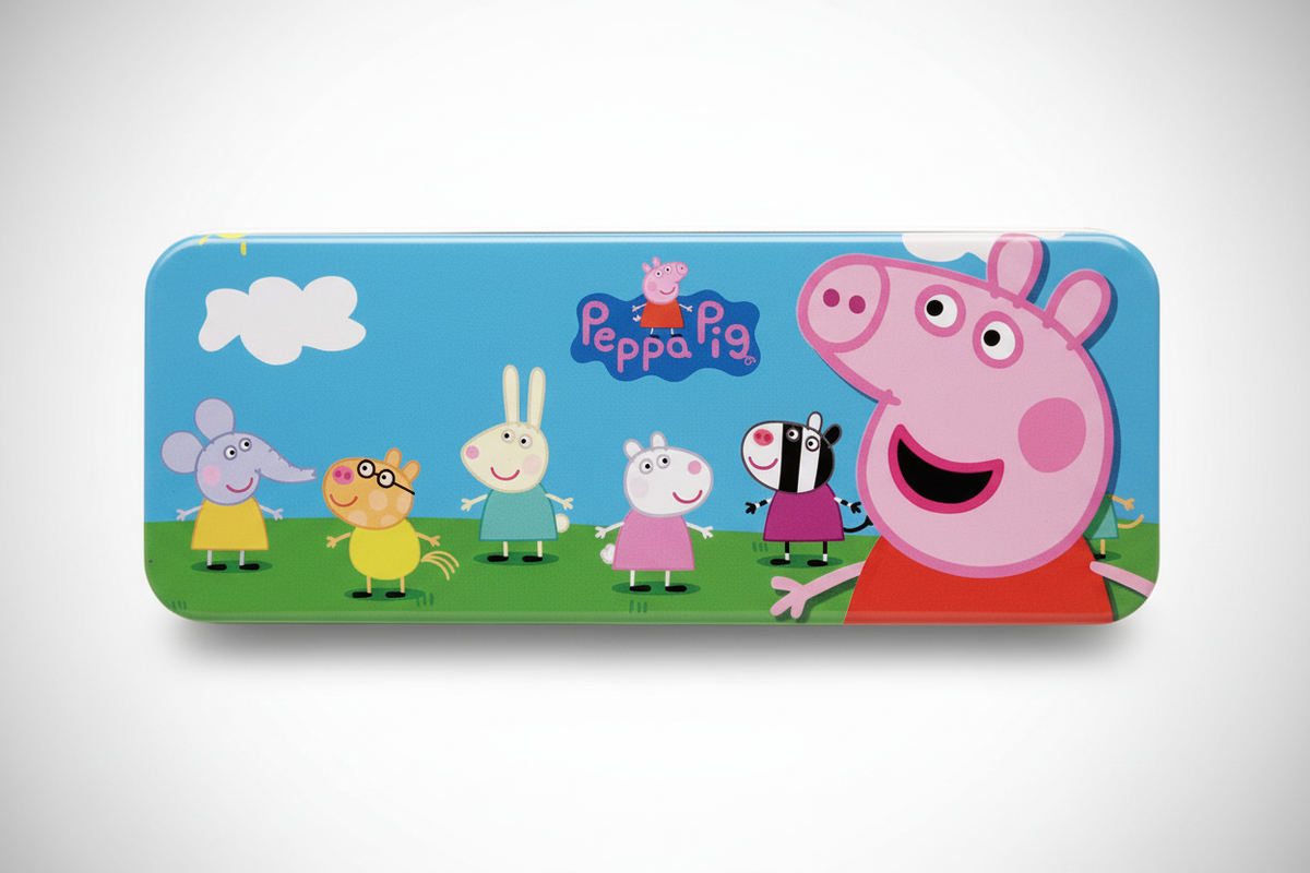 Peppa Pig Tin Geometry Box with colorful characters