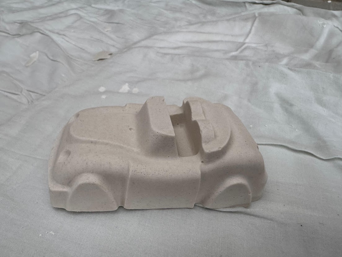 DIY Plaster 3d open roof Car Figure