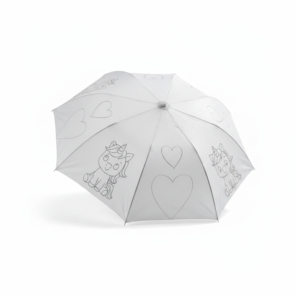 Unicorn & Hearts DIY Umbrella - product mockup