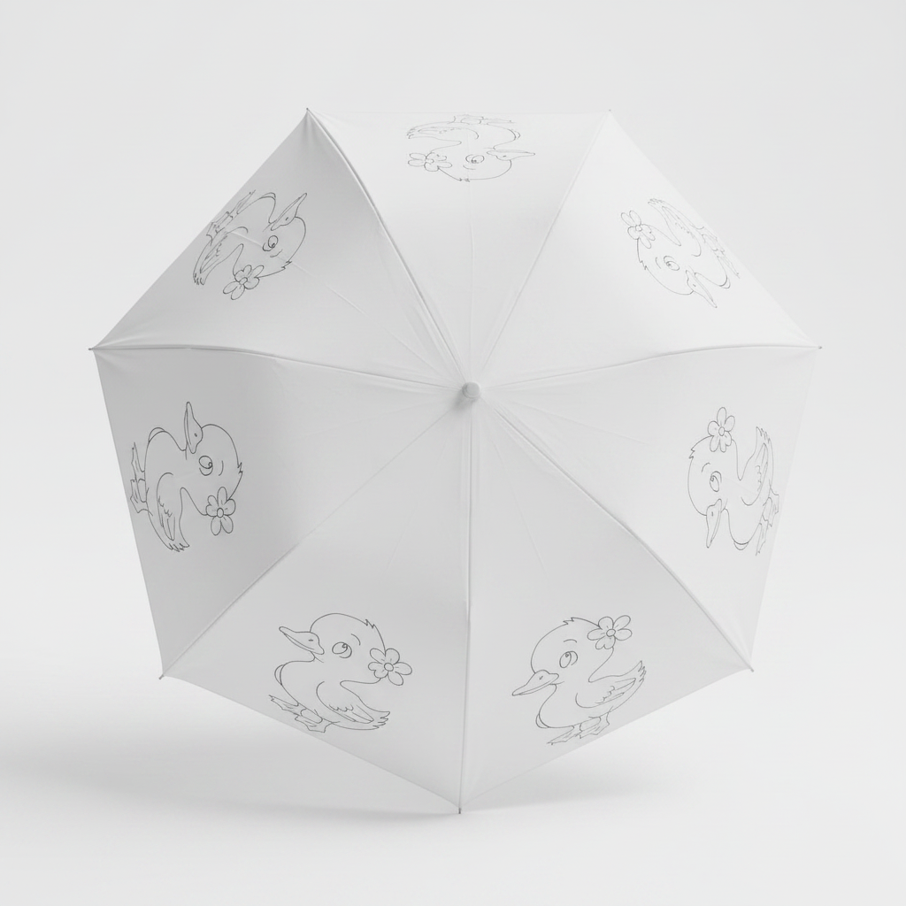 Cute Duck DIY Umbrella Activity Kit - studio mockup