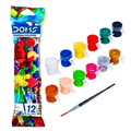 DOMS Tempera Colours 12 vibrant shades with free paint brush