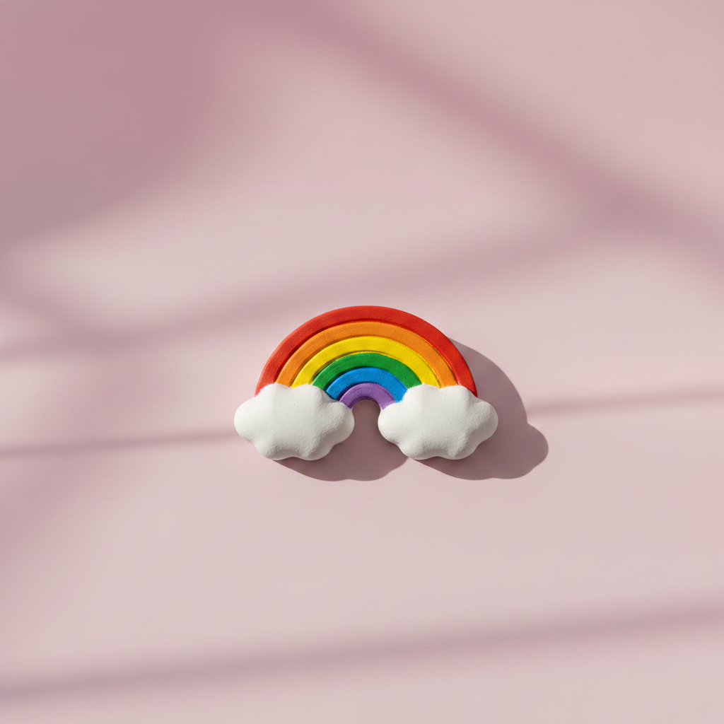 Rainbow 3D POP Fridge Magnet – Painted colourful