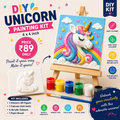 DIY Unicorn Painting Kit 4x4 inch with 3D Unicorn Figure