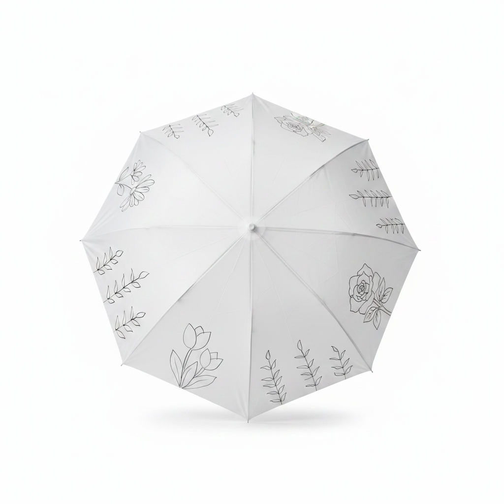 Botanical Garden DIY Umbrella Activity Kit - studio mockup