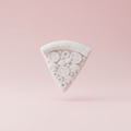 DIY Pizza Slice Fridge Magnet on pink background