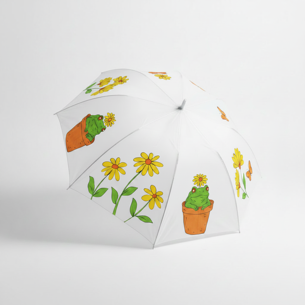 Frog & Daisy DIY Umbrella - painted example