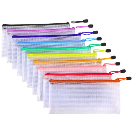 Kebica Zipper Pouch assorted colours stacked