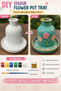 DIY Colour Flower Pot Tray - Paint it. Decorate it. Make it Yours!