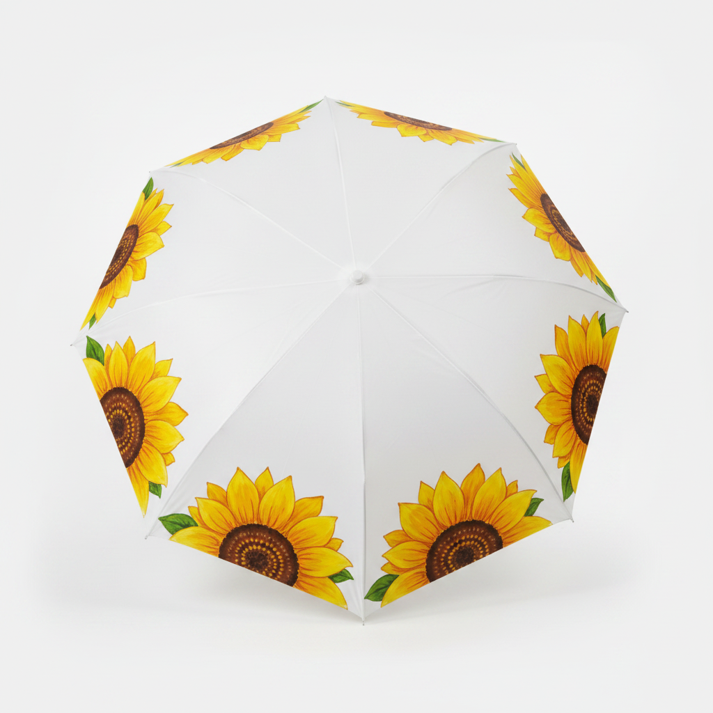 Sunflower DIY Umbrella Activity Kit - painted with bright yellow sunflowers