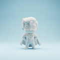 DIY Superman 3D Figurine on blue background
