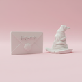 DIY Hogwarts Letter and Sorting Hat on pink background