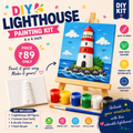DIY Lighthouse Painting Kit 4x4 inch with 3D Lighthouse Figure