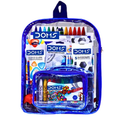 DOMS Smart Kit complete stationery set in transparent backpack