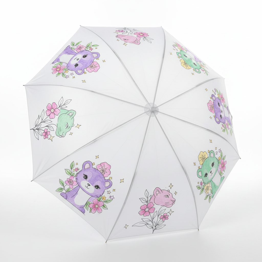 Floral Fantasy DIY Umbrella - painted example