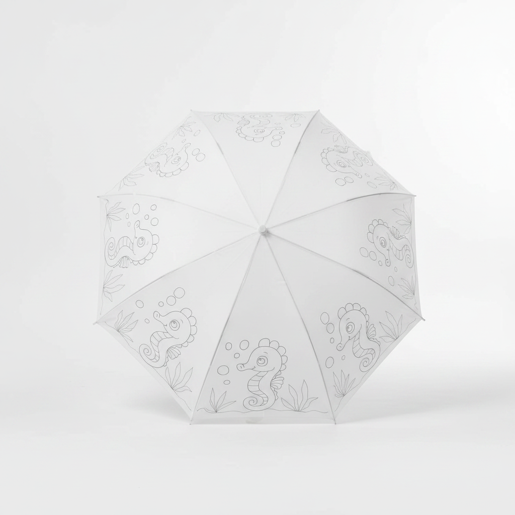 Ocean Seahorse DIY Umbrella - product mockup