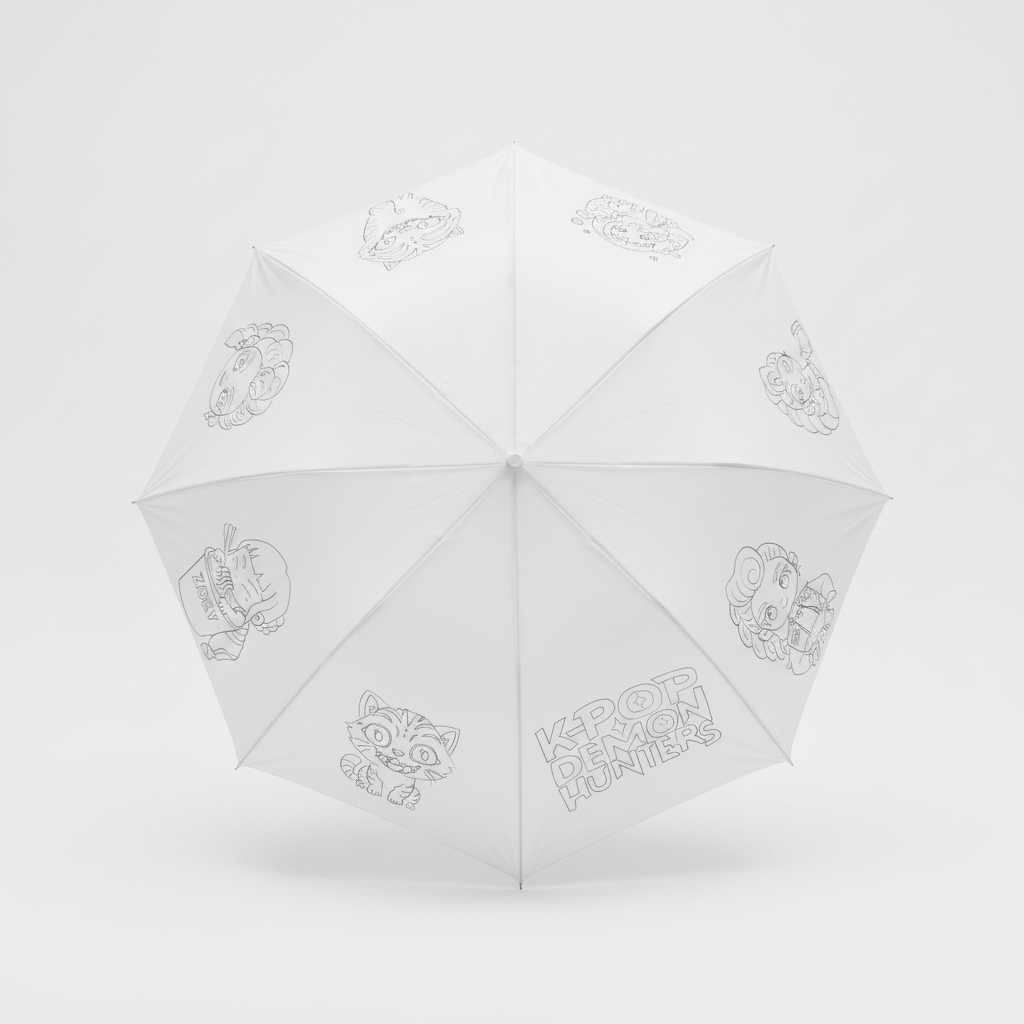 K-Pop Demon Hunters DIY Umbrella Activity Kit - studio mockup